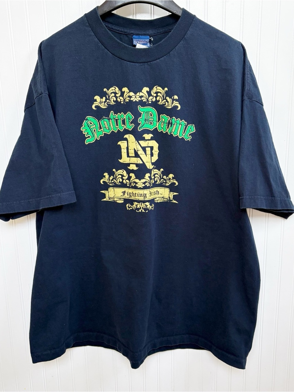 Notre Dame Fighting Irish Champs Sports Men’s XXL Graphic T-Shirt Navy Cotton